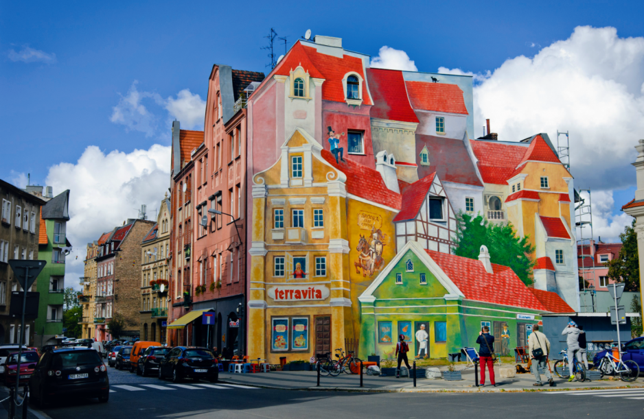 Trójwymiarowy mural w Poznaniu / źródło: www.national-geographic.pl/ 