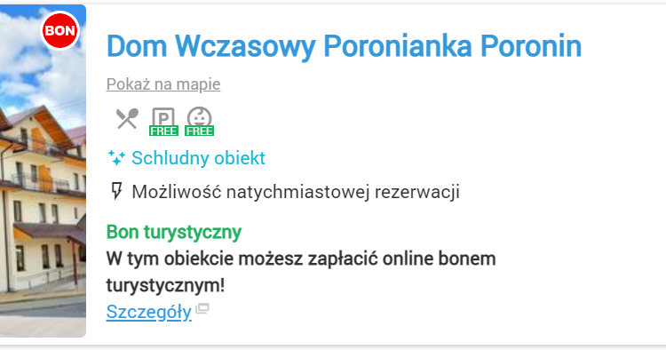 dom wczasowy poronin