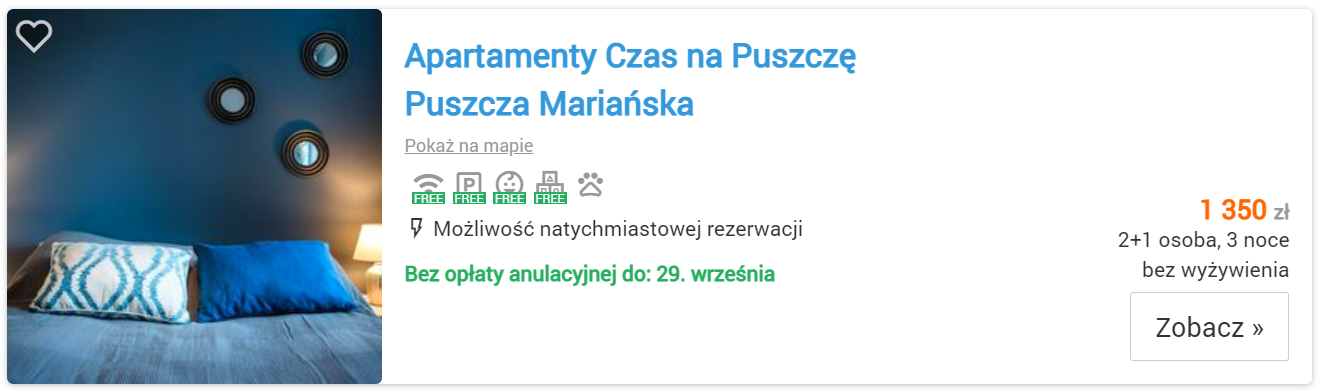 Największy aquapark w Polsce - noclegi - Puszcza Mariańska